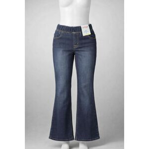 Cat&Jack Girls Flare Jeans Sz 18 NWT Pull On Ultimate Stretch Mid Rise Dark Wash